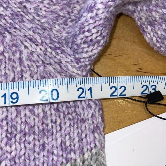 Velvet By Graham & Spencer‎ Womens Colorblock Skylar Sweater Lilac Gray XL NWT - Picture 10 of 11
